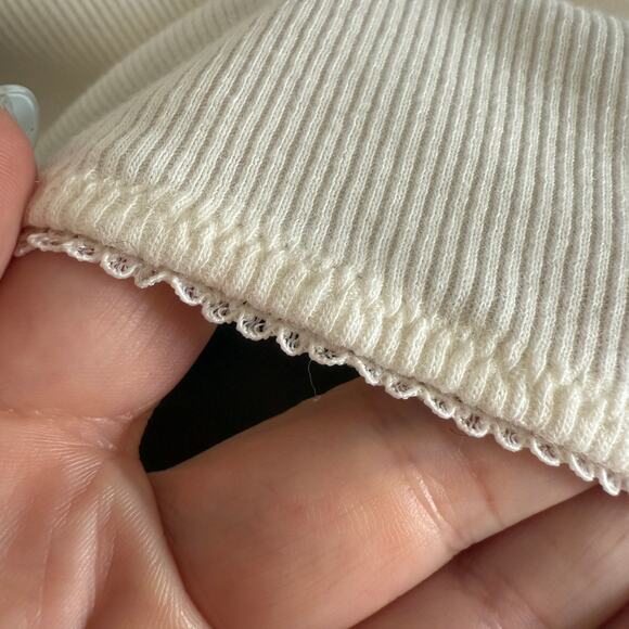 SKIMS | Marble White Ribbed Picot Lingerie Inspired Mini Dress | Medium - Picture 8 of 8